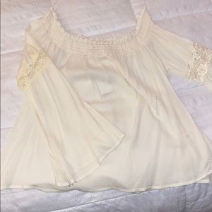 BRAND NEW WITH TAGS ivory boho lace top
